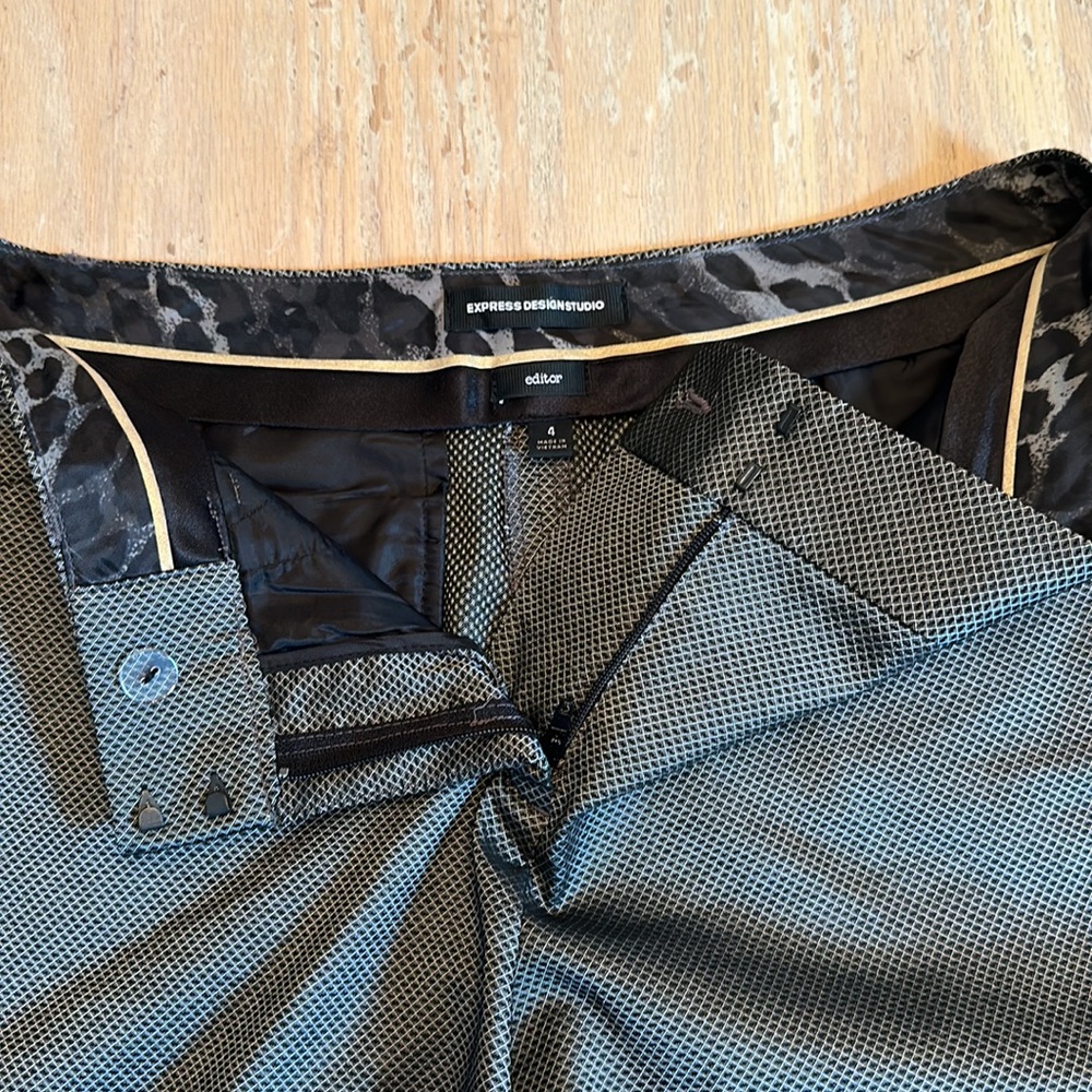 Express Gray/Black Design Studio Editor Dress Sla… - image 5